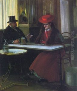 Au Cafe by Edgar de Saint-Pierre de Montzaigle