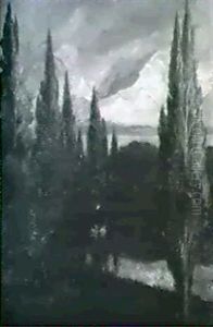 Country Landscape by Edgar de Saint-Pierre de Montzaigle