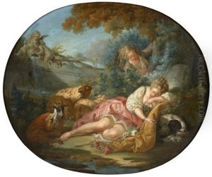 Bergere Endormie by Jacques Philippe Joseph de Saint-Quentin