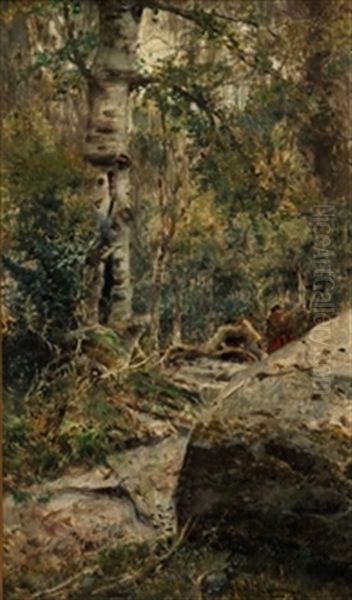 Anciana En El Bosque - view 1
