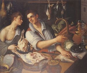 Scene De Marche by Jean-Baptist de Saive