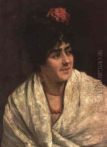Joven Con Manton Blanco by Emilio Sala y Frances