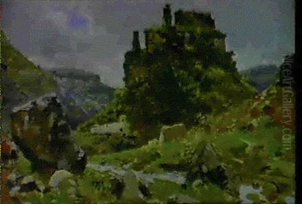 Figures On A Hilly Path - view 1