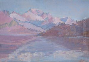 Dammerung Uber Dem Lac D'annecy (study)