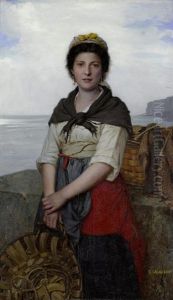 The Fishergirl by Eugene-Marie Salanson