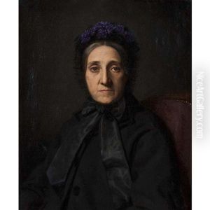 Portrait De Femme by Eugenie Alexandrine Marie Salanson