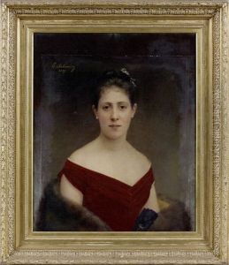 Portrait De La Marquise De Croix (nee Antoinette De Durfort Civrac De Lorge) by Eugenie Alexandrine Marie Salanson