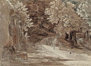 Aufgang Nach Aricio Von Olivano Aus by Friedrich Salathe