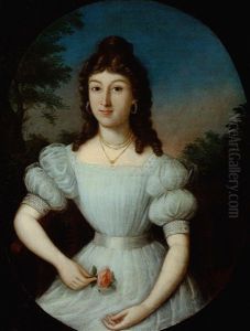 Portrait Of Louise Duralde by Jose Francisco Xavier de Salazar y Mendoza