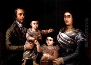 Don Antonio Mendez And His Family by Jose Francisco Xavier de Salazar y Mendoza