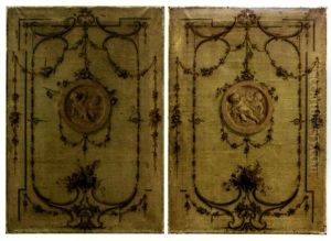 Panneaux Decoratifs En Grisaille Avec Medaillons Ornes D'amour (4 Works) by Henri Salembier