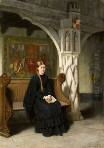 Madchen In Der Kirchenbank