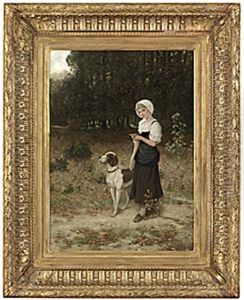 Girl With Her Pet