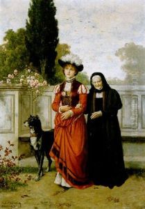 Grossmutter Und Enkelin by Hubert Salentin