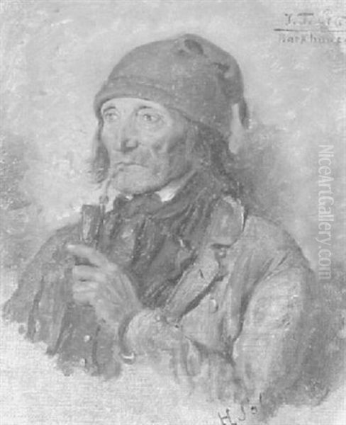 Portrait Des Pfeifenrauchers J.y. Stute Aus Barkhausen - view 1