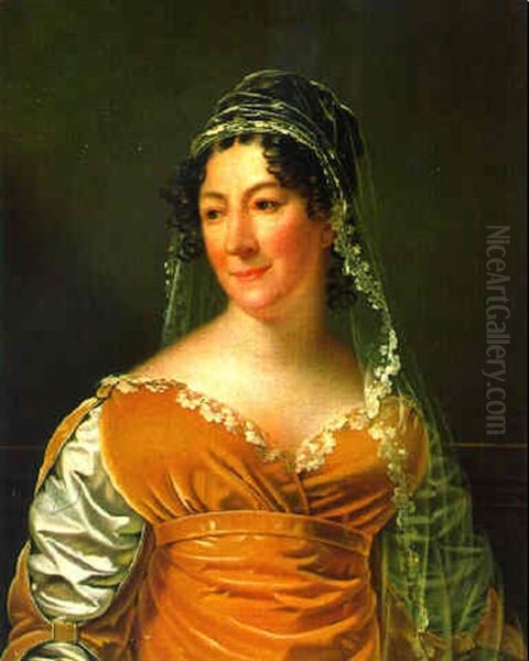 Portrait Einer Dame In Gelbem Empirekleid - view 1
