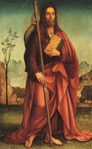 Saint James The Greater Standing In A Landscape