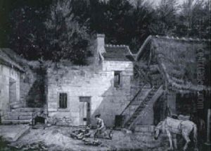 Huehnerfuetterung by Charles Louis Saligo