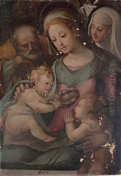 The Holy Family With Saints John The Baptist And Anne - view 1