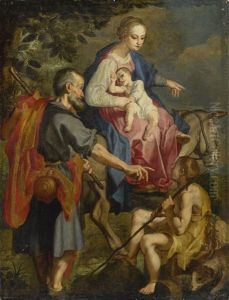 The Flight Into Egypt by Ventura Salimbeni