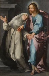 Christ Ravishing The Heart Of Saint Theresa by Ventura Salimbeni