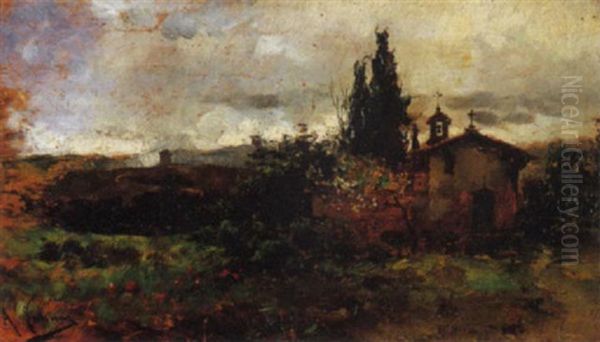 Paesaggio Con Campagna E Chiesetta - view 1