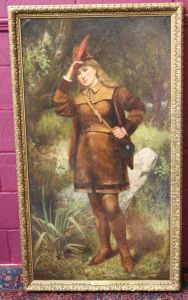Portrait Of Maid Marion Standingin A Forest
