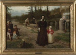 Hester Prynne And Pearl by George Henry Boughton