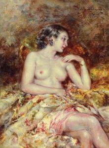 A Semi-nude In An Interior A Semi-nude In An Interior