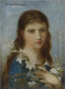 Young Girl With Lilies by Elizabeth Jane Gardner Bouguereau