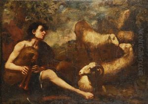 Pastor Con Ovejas by Tommaso Salini