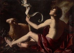 Saint John The Baptist With The Lamb Of God by Tommaso Salini