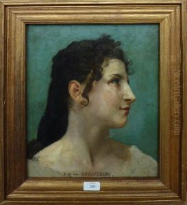 Visage De Jeune Femme by William-Adolphe Bouguereau