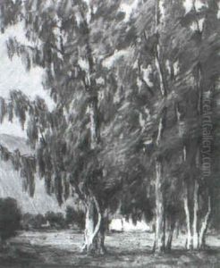 Landscape With Eucalyptus Trees by Alta West Salisbury
