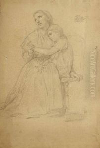 Mere Et Enfant Priant by William-Adolphe Bouguereau