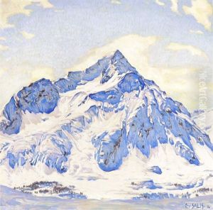Blick Auf Piz Roseg by Carl Albert Von Salis-Soglio