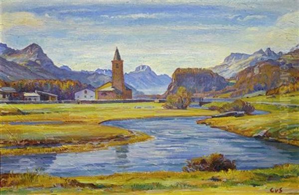Sicht Auf Sils Baselgia - view 1