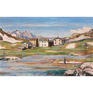Fruhling Auf Der Alp Blaunca by Carl Albert Von Salis-Soglio