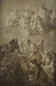Saint Macarius Of Ghent Giving Communion To The Victims Of The Plague