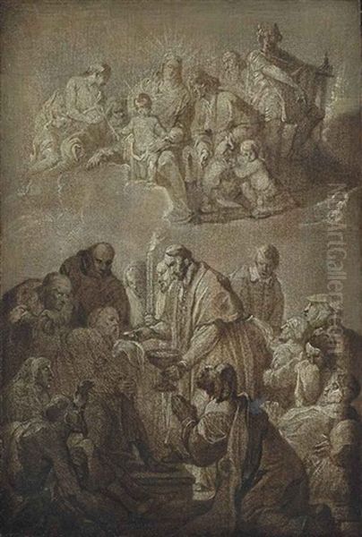 Saint Charles Borromee Donnant La Communion Aux Pestiferes - view 1