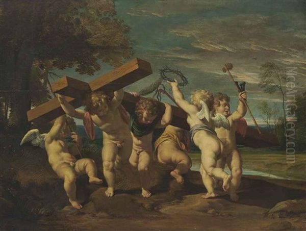 Putti With Symbols Of The Passion - view 1