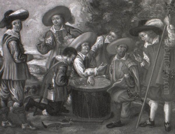 Officers Playing Dice - view 1
