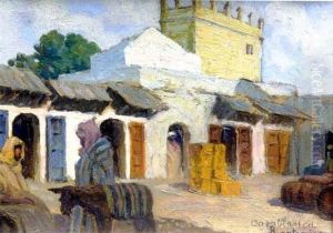 Place De Marche Animee by Pierre-Alexandre Salles