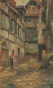 Rue De Village En Normandie by Robert Salles