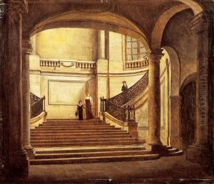 Promeneurs Dans Le Grand Escalier Du Palais Royal