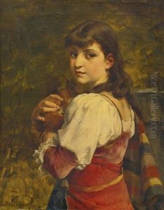 Young Woman With A Squirrel