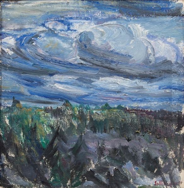 Dark Blue April Clouds - view 1