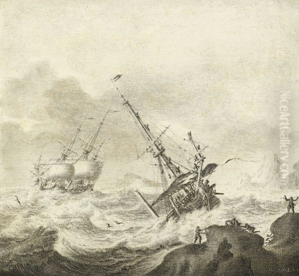 Shipping On A Stormy Sea - view 1