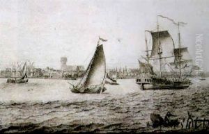 Vue D'un Port Depuis Le Large by Adriaen Van Salm