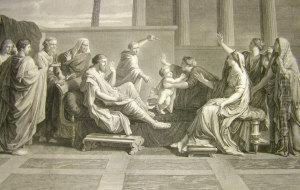Moses Treading On Pharoah's Crown by Jacques Bouillard